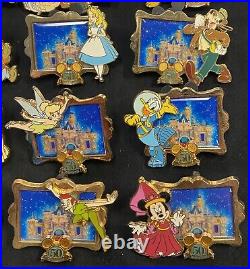 14 Disneyland 50th Anniversary Pin Set Picture Frame Castle 2005