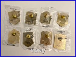 1990 Disneyland 35th Anniversary Shield Cast Member Disney Pin Set (8 Pins)