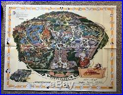 1995 Disneyland Map 40th Anniversary Signed by 6 Imagineers inc. Marc Davis