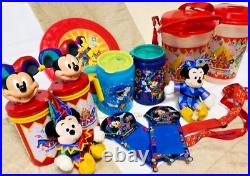 1998 Vintage Lot of 11 Tokyo Disneyland 15th Anniversary Popcorn Bucket Tumbler