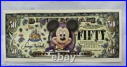 2005 $50 Disney Dollar Mickey Mouse 50th anniversary series Disney Land