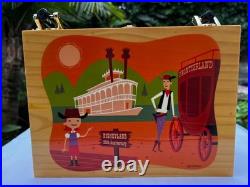 2005 Disneyland 50TH Anniversary SHAG Frontierland Wooden Cigar Box Purse NWT