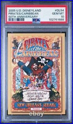 2005 U. D. Disneyland 50th Anniversary Pirates/caribbean #dl54 Psa 10, Pop 9