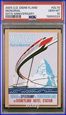 2005 Upper Deck Disneyland 50th Anniversary #DL-70 Monorail PSA 10