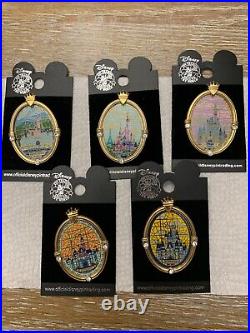 2005 WDW Celebrated Disneyland's 50th Anniversary with Jeweled Framed Castle Set