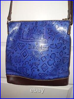 2015 Dooney & Bourke Disneyland 60th Diamond Celebration Blue Leather Bag/Purse