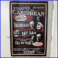 2017 Pirates Caribbean Disneyland 50th Anniversary NEW Poster 36x54 D23 Rare