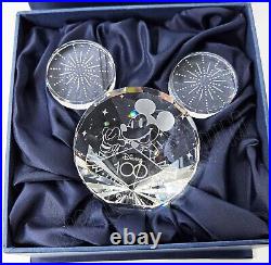 2023 Disney 100 Crystal Arts Arribas 4 Paper Weight World Disneyland 100th NEW