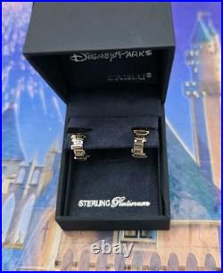 2025 Disneyland 70th Anniversary CRISLU Marquee Hoop Earrings Signed By Artist
