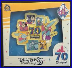 2025 Disneyland 70th Anniversary Jumbo Pin Mickey Friends LE 1000