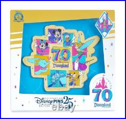 2025 Disneyland 70th Anniversary Jumbo Pin Mickey Friends LE 1000