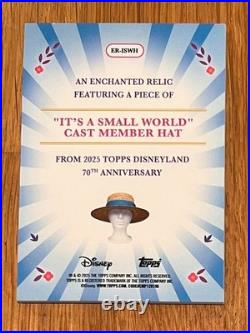 2025 TOPPS DISNEYLAND 70th Ann. Enchanted Relic It's a Small World Hat 6/10