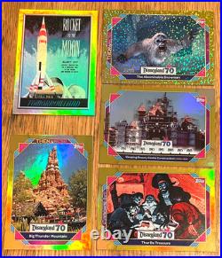 2025 TOPPS Disneyland 70th (5) Card Lot Gold Parallel /50 Castle Pirates Matter
