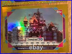 2025 TOPPS Disneyland 70th (5) Card Lot Gold Parallel /50 Castle Pirates Matter