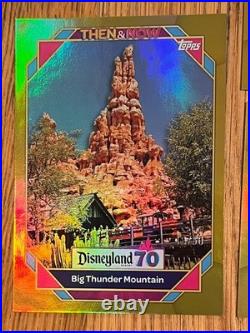 2025 TOPPS Disneyland 70th (5) Card Lot Gold Parallel /50 Castle Pirates Matter