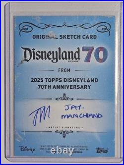 2025 Topps Disneyland 70th Anniversary 1/1 J Thaddeus Toad Sketch Card Rare