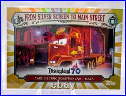 2025 Topps Disneyland 70th Anniversary GOLD Cars Electric Roadway Jam /50 #MS-21