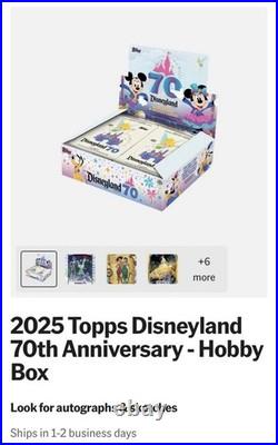2025 Topps Disneyland 70th Anniversary Hobby Box Sealed Case (PRESALE)