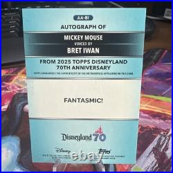 2025 Topps Disneyland 70th Anniversary Mickey Mouse Bret Iwan Fantasmic Auto /25