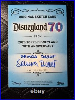 2025 Topps Disneyland 70th Anniversary Sketch Card 1/1 Send Offers Damaged