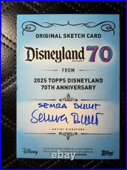2025 Topps Disneyland 70th Anniversary Sketch Card 1/1 Send Offers Damaged