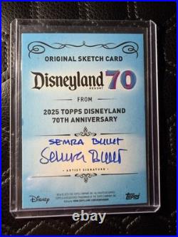 2025 Topps Disneyland 70th Anniversary Sketch Card 1/1 Send Offers Damaged