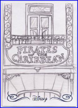 2026 Topps Disneyland 70th Anniversary Sketch Card Lombart Pirates Caribbean