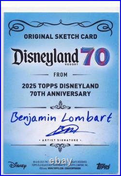 2026 Topps Disneyland 70th Anniversary Sketch Card Lombart Pirates Caribbean