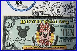 35th Anniversary Disneyland 1955-1990 Minnie Mouse $10 Bill #A00011006A