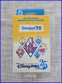 (4 BOXES) Disneyland 70th Anniversary Mystery Box Pins (2 Pins Per Box)