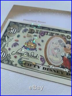 $50 BOYER DISNEY DOLLAR 2005 50th Anniversary Collectible Disneyland Fifty