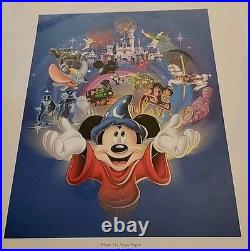 50th Anniversary Disneyland Poster & Portfolios & Fantasy Faire Print All 4 Rare