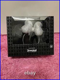 60th Anniversary Swarovski Crystal Minnie Mouse Ears Headband Disneyland Rare Nw