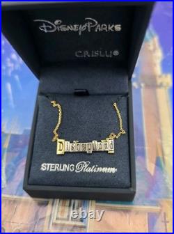70th Anniversary CRISLU Disney Parks Exclusive Disneyland Marquee Necklace