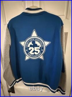 Authentic Disneyland Paris 25th Anniversary Varsity Jacket Adult Size L NWOT