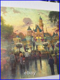 Autographed Thomas Kinkade Disney Disneyland 50th Anniversary Castle Print