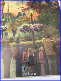 Autographed Thomas Kinkade Disney Disneyland 50th Anniversary Castle Print