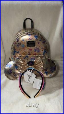 BUNDLE Disney Parks Disneyland 70th Anniversary Gold Loungefly NWOT & Ears NWT
