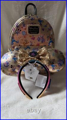 BUNDLE Disney Parks Disneyland 70th Anniversary Gold Loungefly NWOT & Ears NWT