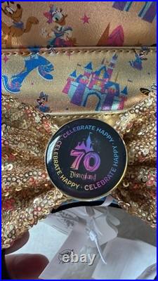 BUNDLE Disney Parks Disneyland 70th Anniversary Gold Loungefly NWOT & Ears NWT