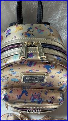 BUNDLE Disney Parks Disneyland 70th Anniversary Gold Loungefly NWOT & Ears NWT