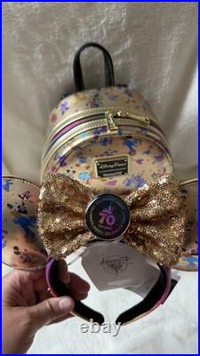 BUNDLE Disney Parks Disneyland 70th Anniversary Gold Loungefly NWOT & Ears NWT