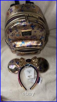 BUNDLE Disney Parks Disneyland 70th Anniversary Gold Loungefly NWOT & Ears NWT