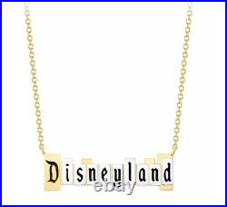 CRISLU Disneyland 70th Anniversary Marquee Sign Sterling Silver Necklace NEW