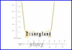 CRISLU Disneyland 70th Anniversary Marquee Sign Sterling Silver Necklace NEW