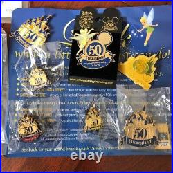 California Disneyland 50th Anniversary Pin Badge Cast Member Exclusive Pin Rare California Disneyland 50th Anniversary Pin Badge Cast Member Exclusive Pin Rare