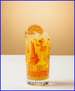 Club 33 Disneyland 70th Anniversary Exclusive Glass COMPLETE SET OF 4