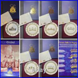 Complete Collection of Disneyland's 50th Anniversary Castle Crown Plates