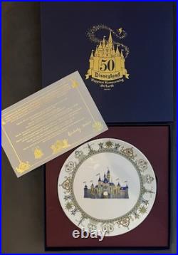 Complete Collection of Disneyland's 50th Anniversary Castle Crown Plates