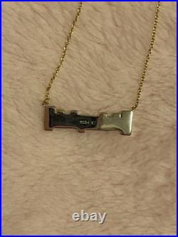 Crislu Disneyland 70th Anniversary Silver Gold Marquee Necklace